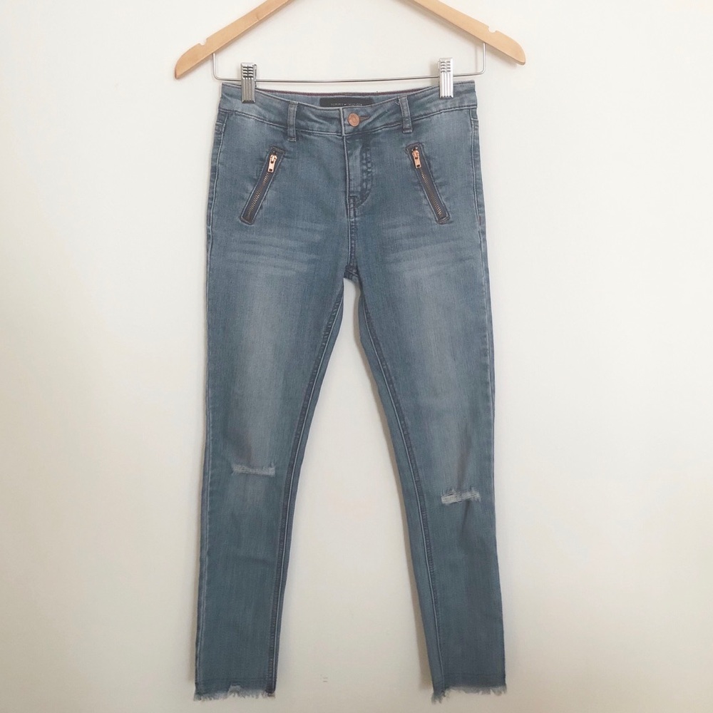 Tommy Hilfiger Girl’s Skinny Jeans Raw Distressed